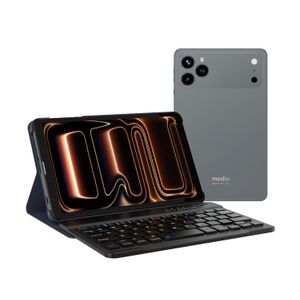Modio M-135 Tablette 8.,1" Pouces avec clavier – 8 Go RAM, 512 Go de stockage, 5MP/13MP Gray-Gris -  Android 14, Wi-Fi 4G, Dual SIM, GPS (Fournie avec plusieurs accessoires) 12 MOIS GARANTIE