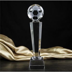 Trophée premium en cristal transparent 