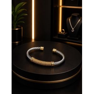 Bracelet goumette doré de bijoux pour hommes de style Europe et Amérique, 12mm*22cm - Argent