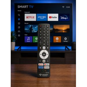Télécommande Universelle Smart TV AD2134 – Avec Commandes Vocales et Touches Streaming 