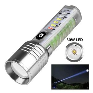 Lampe torche LED rechargeable multifonctions avec zoom 