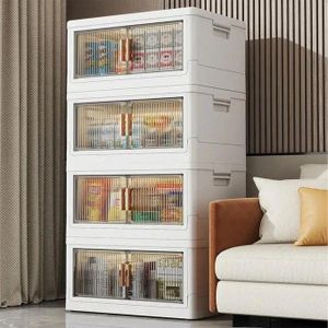 Armoire Pliable 4 Niveaux - Placard Pliable 4 Niveaux - Organisateur De Vêtements Et Autres 4 Niveaux