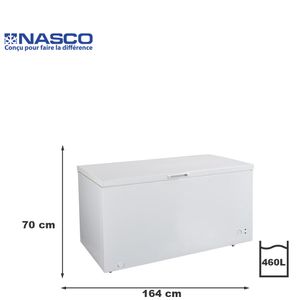 Nasco CONGELATEUR HORIZONTAL NASCO/SILVER/ 2 PORTES/ 1 PANIER A L'INTERIEUR