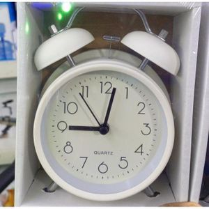 Horloge de table - Réveil classique avec deux cloches - Blanc