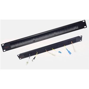 Panneau de gestion des câbles à brosses 1U pour montage en rack , pour des câbles bien rangés