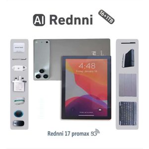 Rednni 17promax Tablet - 10.1 - Android 13 - 16GB RAM - 1TGB Storage Case,