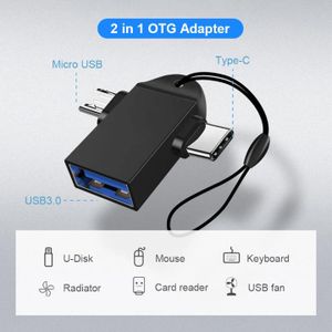 3 Adaptateurs OTG 2 en 1.