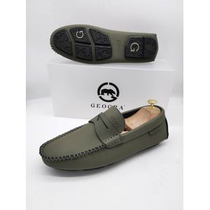 baladeuse homme en cuir-vert