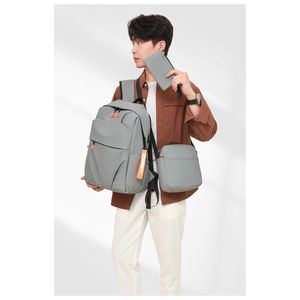 Mode sac à dos -sac d'école grande capacité gris 