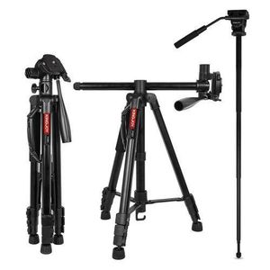 Trépied Professionnels Pour Appareil Photo, Caméra King-Joy 2 En 1 Retrassable 2m10 Noir