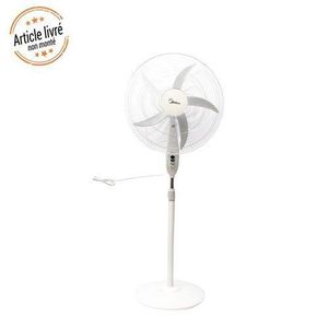 Midea  Ventilateur - FS50-12P - 20 "- Blanc - Garantie 12 Mois