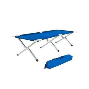 Lit de Camp Pliable Professionnel - Lit Picot Militaire Ultra-Résistant - Structure en Aluminium Renforcé - Inclus Sac de Transport - Idéal pour Camping, Randonnée et Couchage d'Appoint