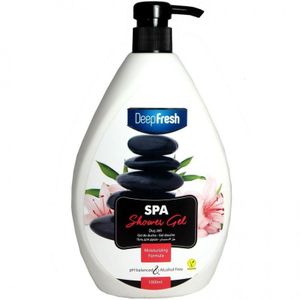 Deep Fresh Gel Douche Fraîcheur SPA 1000ml Avec Pompe – Sans Alcool – Sans Paraben – Certifié Vegan-1000ml -1Litre