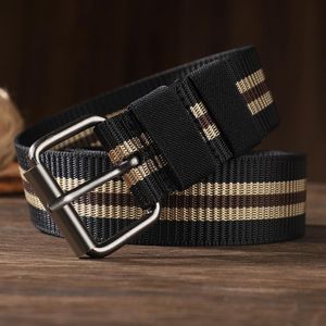 SXCHEN Ceinture Décontractée En Toile Rayée Avec Boucle Ardillon Pour Hommes Et Femmes
