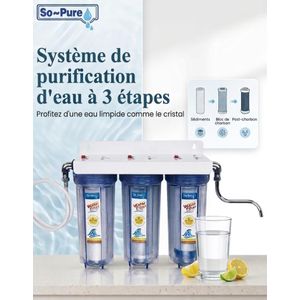 So Pure Système De Filtrage Et Purification D'eau A 3 Réservoirs