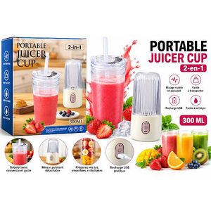 Tasse à jus portable / Portable Juicer Cup (Modèle 2-en-1)