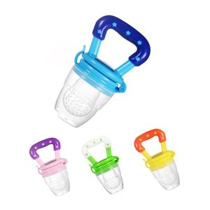 4 Grignoteuses Bébé en Silicone Alimentaire - Tétine à Fruits Anti-Étouffement