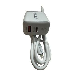 Chargeur - iPhone Double port PD20W + QC3.0 - Prise européenne - Avec câble type-c vers Lightning