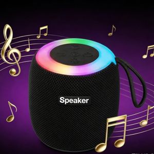TOUPHY Enceinte Bluetooth portable, enceinte sans fil avec lumières LED multicolores, étanche et design compact – Idéale pour l’extérieur, les voyages et la maison – Noir