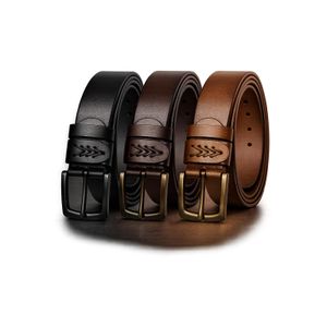  Lot de 3 Ceintures Homme en Cuir – Style Classique et Résistant