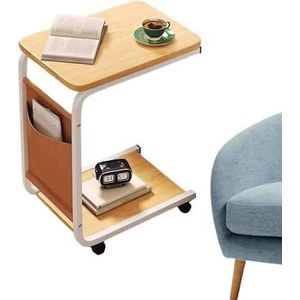Table de chevet pour chambre, salon et bureau avec roulettes vec 