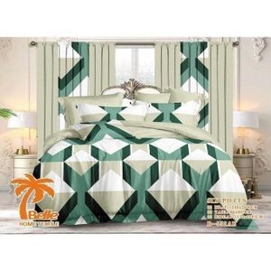 QUALITE SUPERIEUR Belle Draps De Lit 3 Places, 2 Draps, 2 Taies 2 Rideaux