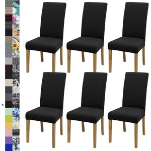 TodyJeyHo Couvre-assez, Ensemble de 6 couvre-assis pour salle à manger, Couvre-assis de cuisine extensible, Couvre-assis lavable pour salle à manger, pour la maison, restaurant, banquet