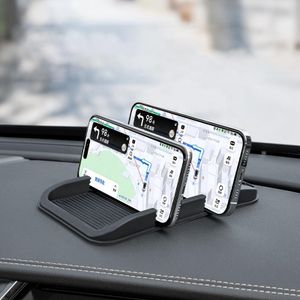 Support Téléphone Voiture Antidérapant - Tapis Tableau de Bord pour Smartphone et GPS (Noir)