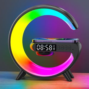 Station Intelligente G63 - Chargeur Sans Fil 15W - Haut-Parleur Bluetooth