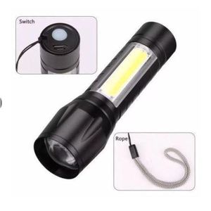 Mini Torche Rechargeable De Poche - Noir