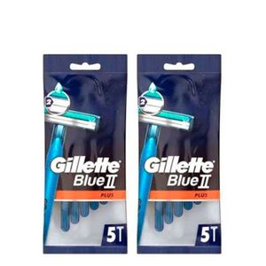 Gillette 20 Rasoirs Gillettes Blue Ii Plus -  Lot de 4 Packs de 5 Rasoirs