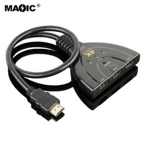 Commutateur HDMI Xput 3 ports 3 en 1, prend en charge la vidéo haute définition 4K Ultra HD 1080P 3D, sélecteur audio-vidéo pour HDTV, ordinateur portable, jeux