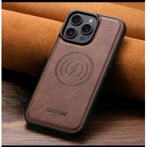 Coque iphone 14 pro Max marron suteni zz