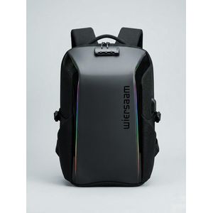 Sac à dos noir avec port USB, antivol, compartiment spécial pour ordinateur portable – sac étanche multifonction, Idéal pour Étudiants, Voyage, Bureau – Homme & Femme