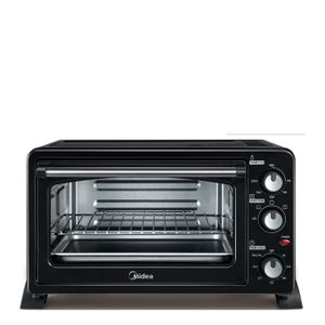 Midea Mg25Cex - Toaster Oven - Four Grille Pain Electrique Midea - 25L - Noir - 6 Slices Toast - 12 Inch Pizza - 1500W