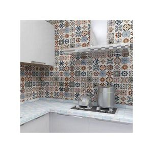 Papier peint pour cuisine, résistant à la chaleur, autocollant mural épais, adapté aux placards, plans de travail et carrelage adhésif. - 60 × 300 cm