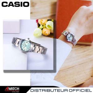 Casio Montre Femme - LTP-1241D-3ADF - Bracelet En Acier Inoxydable - Argent