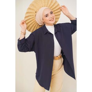 Bigdart Chemise Basique Oversize Modeste 103901 - Bleu Marine