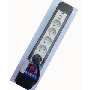 Multiprises parafoudre Bloc de 5 prise +3 ports USB 