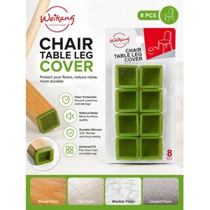 8pcs Protection Pied de Chaise Carré
