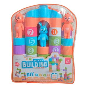 Blocks Lego Construction Pour Enfant - Sac A Dos - Jouets Educatifs Pour Enfants - Bloque De Construction Enfant 36 Pièces -  Multicolore