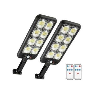 Lampadaire Solaire Télécommandé à Induction - Noir