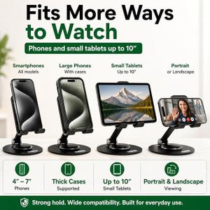 Support De Téléphone/tablette Rotatif Pliable à 360°