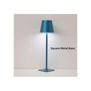 Chic Lampe de Table LED à Pied tactile sans fil rechargeable en acier inoxcitable