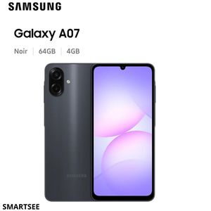 Samsung Galaxy A07 - 6,7"- 4G-2 SIM-64G0 ROM - 4GO RAM -50 MP-5000MAH - Noir
