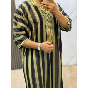 Boubou Style Marocain Nouveau Design En Rayures Homme