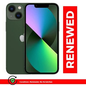 Renewed Smartphone iPhone 13 5G (4 Go / 128 Go) – Reconditionné (reconditionné) – Puce A15 Bionic, écran OLED 6,1 pouces, Face ID, double appareil photo arrière, batterie longue durée – Vert