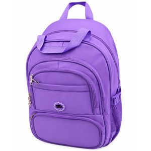 Sac à dos scolaire violet – Multipoches