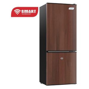 SMART TECHNOLOGY  Réfrigérateur Combiné DFRST 2 Tiroirs (STCB-145WH) - 112L / Gris-Marron - 12 Mois De Garantie