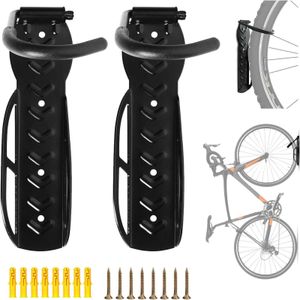 Support Mural pour Vélo, 2 Pièces de Support Vertical pour Vélo avec Crochet
